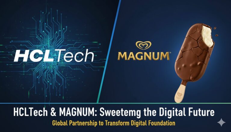 Digital illustration of AI-powered cloud infrastructure merging with ice cream brand elements