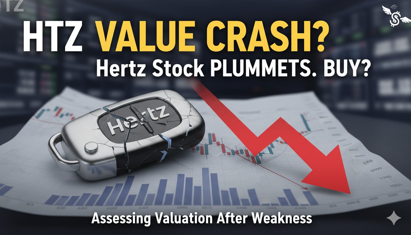 Graph depicting Hertz Global Holdings stock price trends and valuation ratios