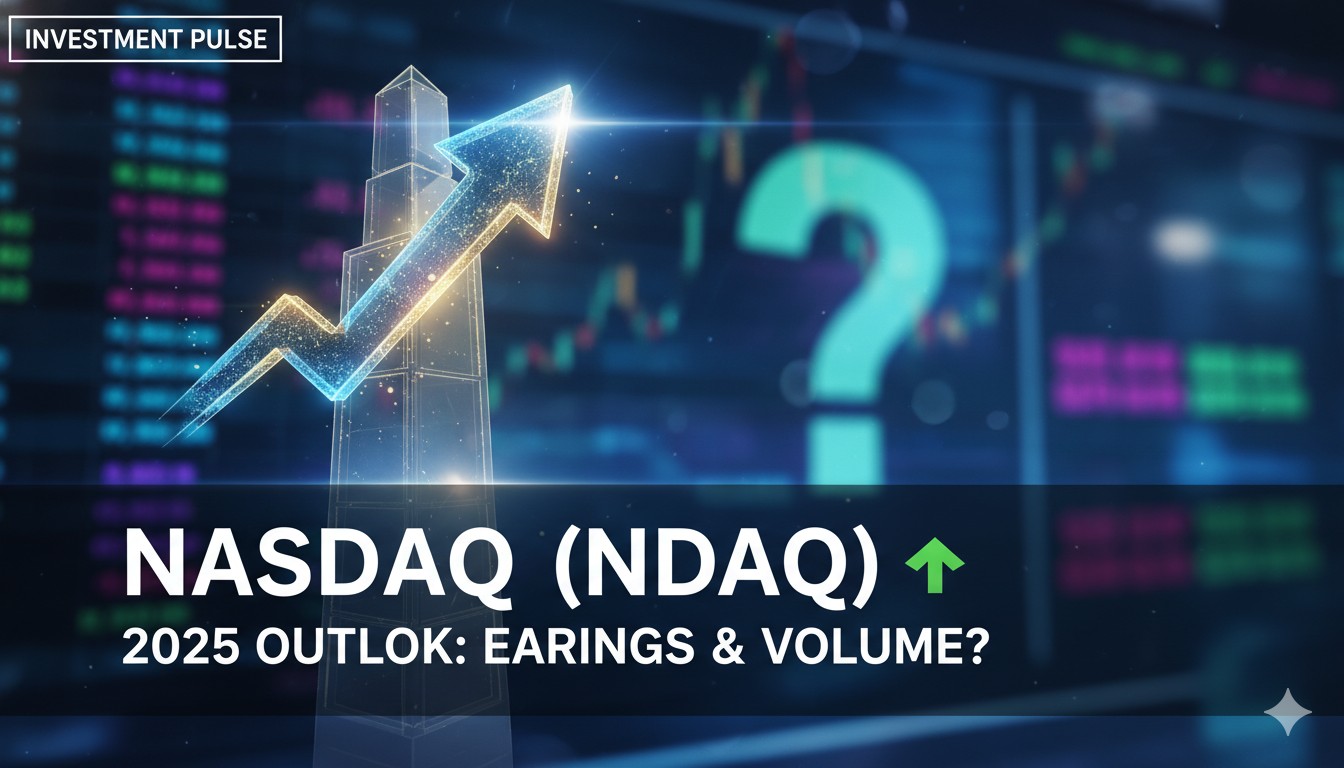 Line chart displaying Nasdaq stock price trends and key valuation metrics over the past year
