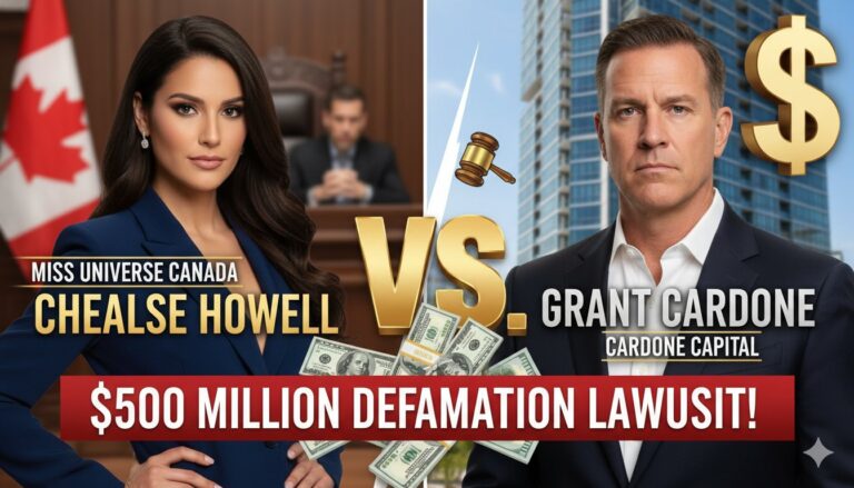 Courtroom gavel and documents representing a high-profile defamation lawsuit in Florida involving Grant Cardone