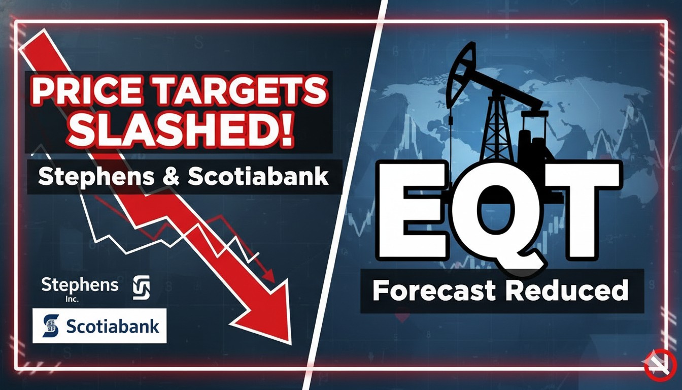 Graph depicting EQT stock price trends with analyst target overlays