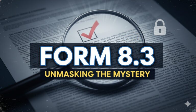 Close-up view of a UK Takeover Panel Form 8.3 disclosure document highlighting ownership percentages and share details.