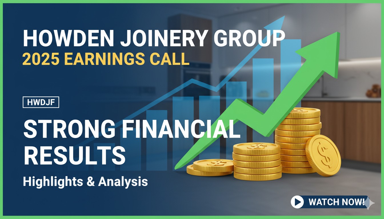 Howden Joinery Group PLC earnings chart showing revenue and profit growth for full year 2025